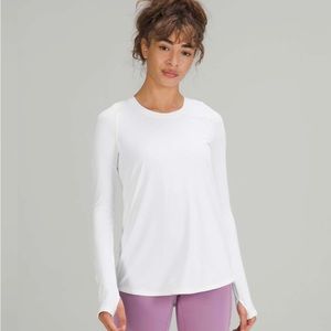 Lululemon Tuck and Flow Long Sleeve Shirt, White, size 8 -NWT